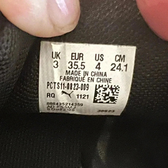 Puma pro cat speed force cleat big kid 4 black white blue soccer shoes cleats - Picture 10 of 17